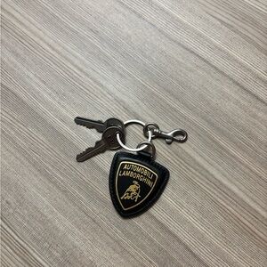 Lamborghini X Balenciaga Black and Gold Emblem Keychain